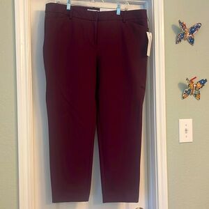 Perfect Fall color!  Mid-rise, ankle length pants